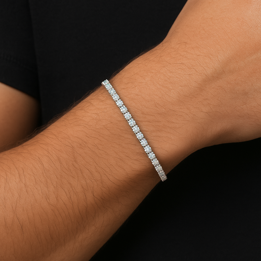Riviera Moissanite Bracelet 2mm 0.03CT
