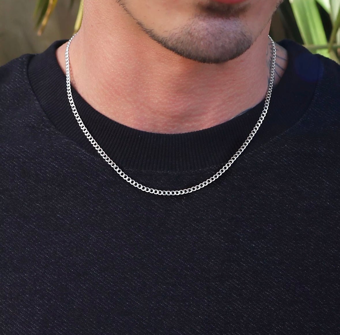 Cuban Curb Chain 3mm Necklace